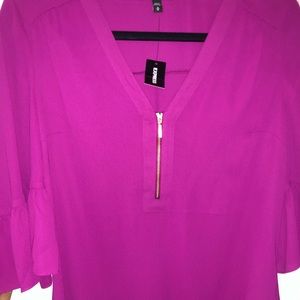 Express portofino womens zip up blouse